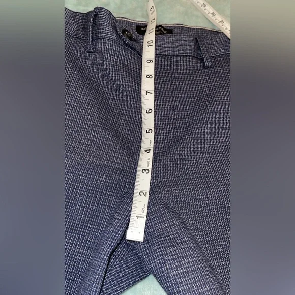 Banana Republic Women’s Slim-Tapered Cropped Pants Blue Micro Check 30 NWT - Picture 8 of 10